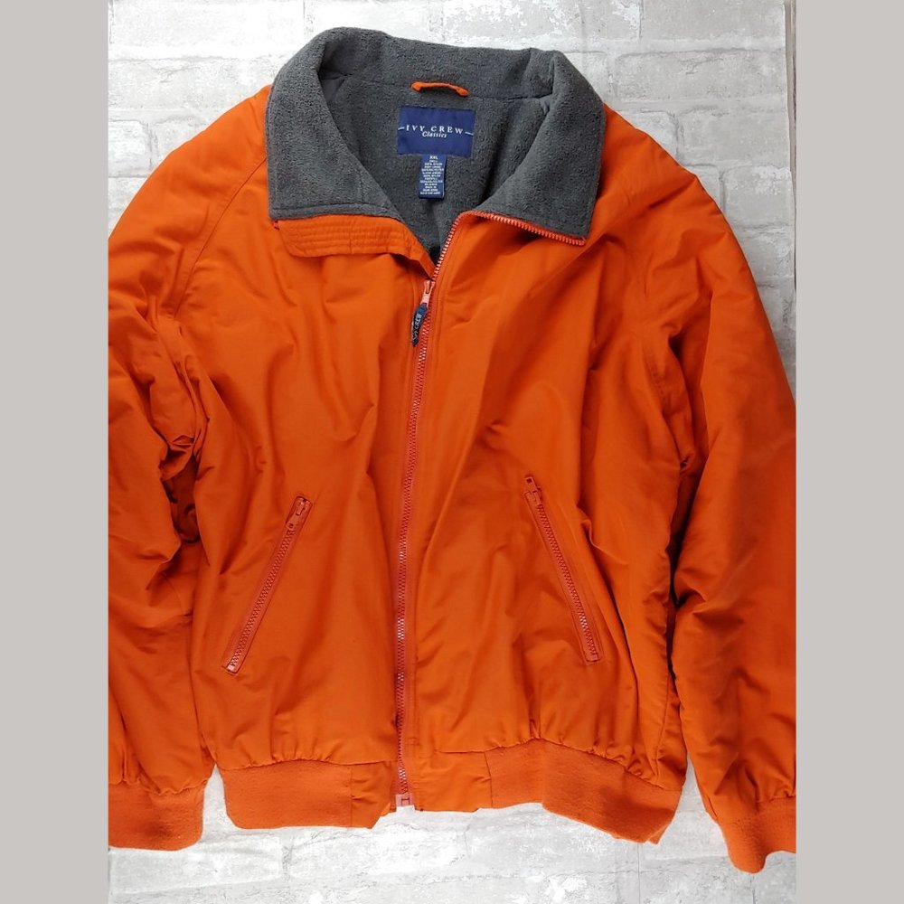 Ivy Crew Classics Orange Fleece Lined Jacket Size XXL Men's